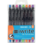 IWrite Retractable Gel Pens 8's 